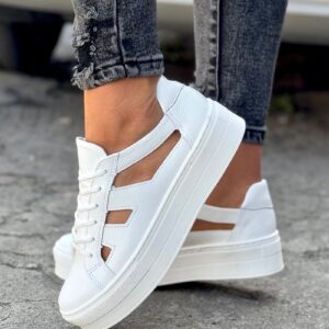 MEGA LEKKIE trampki KAZADII DESERT AIR WHITE skóra naturalna