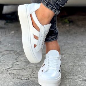 MEGA LEKKIE trampki KAZADII DESERT AIR WHITE skóra naturalna