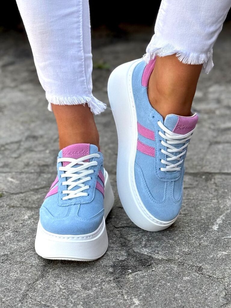 MEGA LEKKIE trampki KAZADII SAINT TROPEZ BABY BLUE  skóra naturalna - obrazek 6