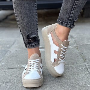 Mega lekkie trampki KAZADII DESERT AIR BEIGE skóra naturalna