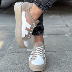 Mega lekkie trampki KAZADII DESERT AIR BEIGE skóra naturalna