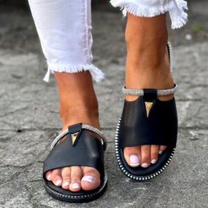Modne klapki TROPICAL EASE BLACK