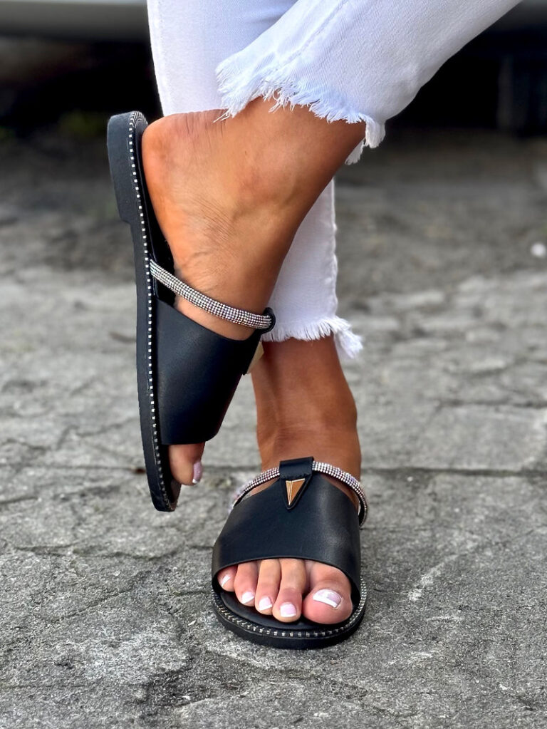 Modne klapki TROPICAL EASE BLACK - obrazek 6