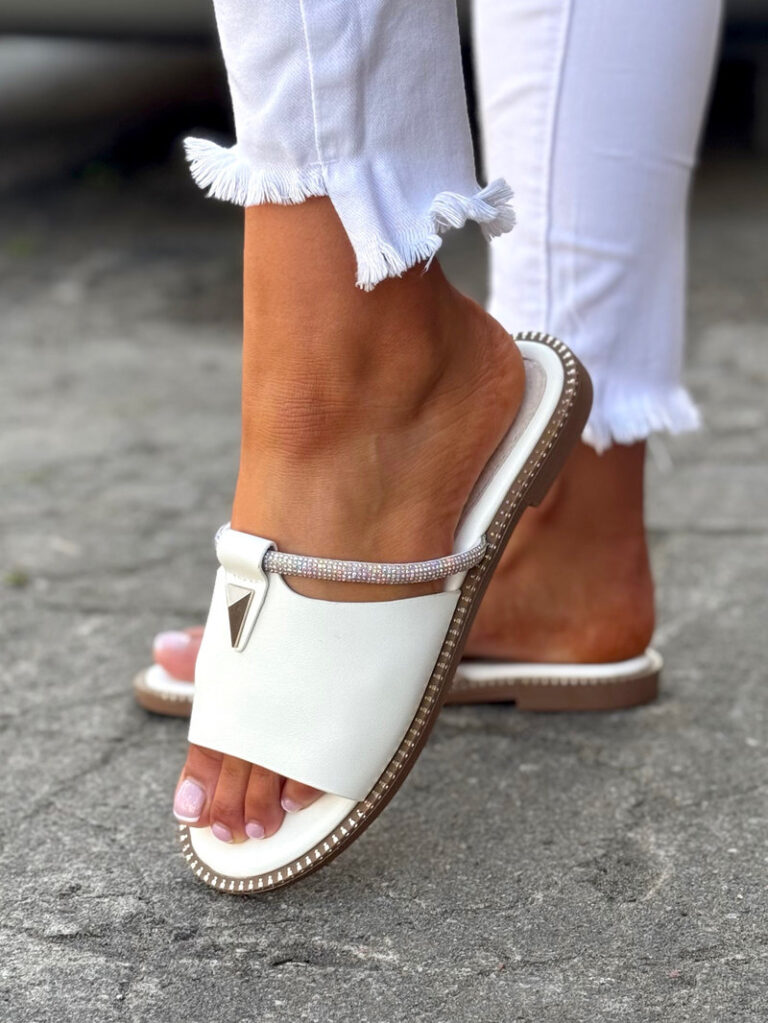 Modne klapki TROPICAL EASE WHITE - obrazek 4