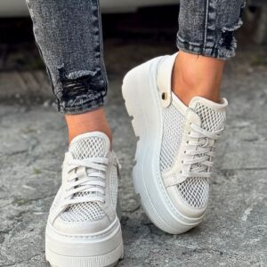 SNEAKERSY KAZADII SLINGBACK BEIGE SKÓRA NATURALNA