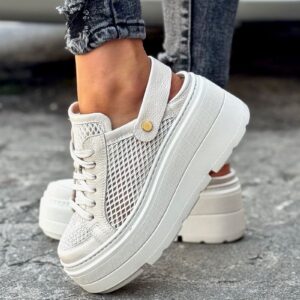SNEAKERSY KAZADII SLINGBACK BEIGE SKÓRA NATURALNA