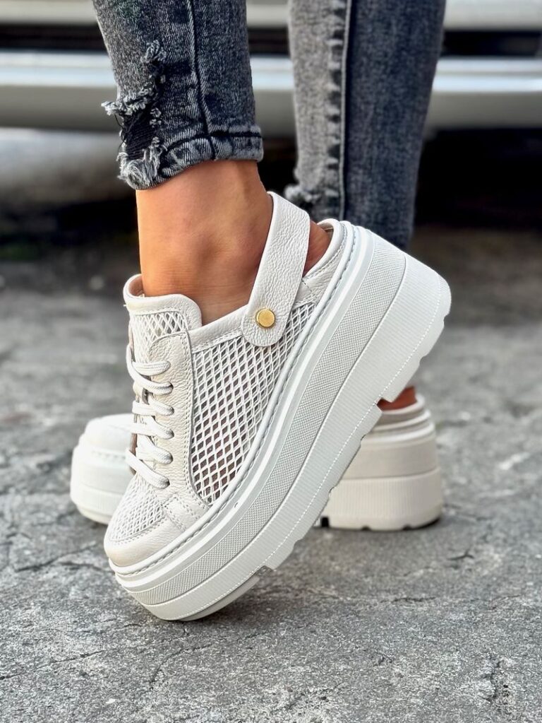 SNEAKERSY KAZADII SLINGBACK BEIGE SKÓRA NATURALNA - obrazek 3