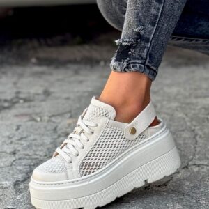SNEAKERSY KAZADII SLINGBACK BEIGE SKÓRA NATURALNA