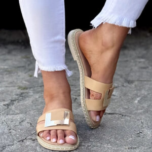 SUPER wygodne klapki ESTELIANA BEIGE