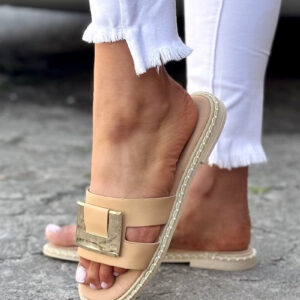 SUPER wygodne klapki ESTELIANA BEIGE