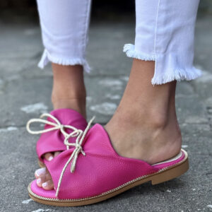 Wygodne klapki KAZADII LETICIA FLAT FUCHSIA polska produkcja
