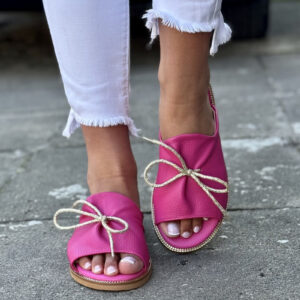 Wygodne klapki KAZADII LETICIA FLAT FUCHSIA polska produkcja