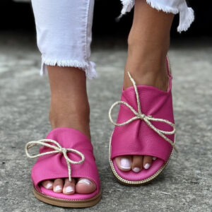Wygodne klapki KAZADII LETICIA FLAT FUCHSIA polska produkcja