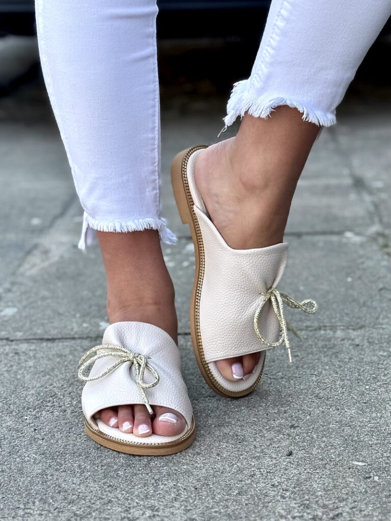 Wygodne klapki KAZADII LETICIA FLAT BEIGE polska produkcja - obrazek 5