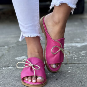 Wygodne klapki KAZADII LETICIA FLAT FUCHSIA polska produkcja