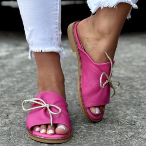 Wygodne klapki KAZADII LETICIA FLAT FUCHSIA polska produkcja
