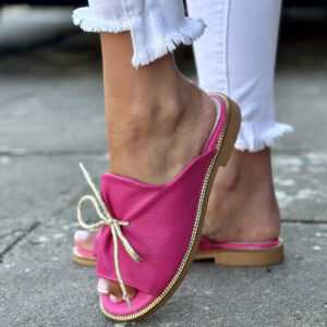 Wygodne klapki KAZADII LETICIA FLAT FUCHSIA polska produkcja