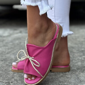 Wygodne klapki KAZADII LETICIA FLAT FUCHSIA polska produkcja