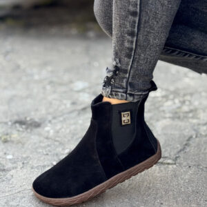 Botki BAREFOOT HERMINIA BLACK skóra naturalna
