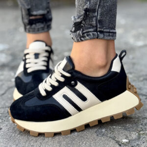 Sportowe buty GENESIS BLACK/BEIGE skóra naturalna