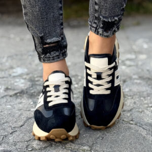Sportowe buty GENESIS BLACK/BEIGE skóra naturalna