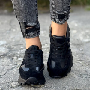 Sportowe buty GENESIS ALL BLACK skóra naturalna