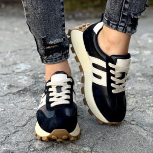 Sportowe buty GENESIS BLACK/BEIGE skóra naturalna