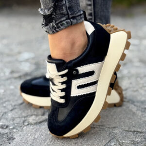 Sportowe buty GENESIS BLACK/BEIGE skóra naturalna