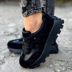 Sportowe buty GENESIS ALL BLACK skóra naturalna