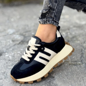 Sportowe buty GENESIS BLACK/BEIGE skóra naturalna