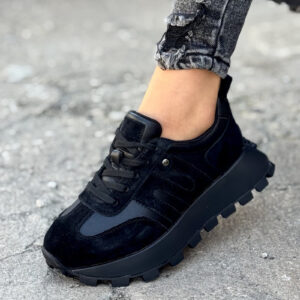 Sportowe buty GENESIS ALL BLACK skóra naturalna