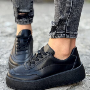 Sportowe buty REYNA BLACK skóra naturalna