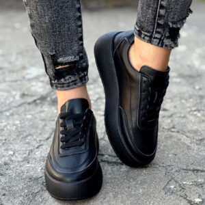 Sportowe buty REYNA BLACK skóra naturalna