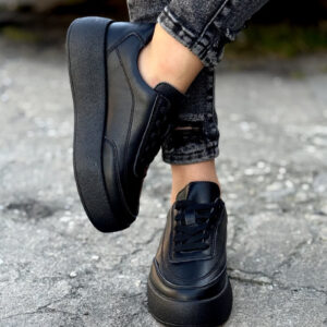 Sportowe buty REYNA BLACK skóra naturalna