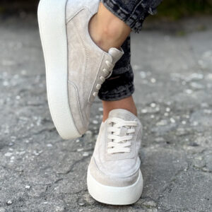 Sportowe buty REYNA BEIGE skóra naturalna