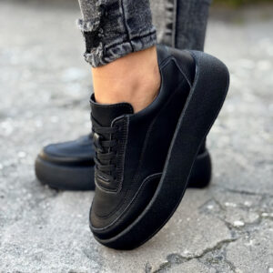 Sportowe buty REYNA BLACK skóra naturalna
