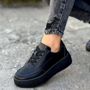 Sportowe buty REYNA BLACK skóra naturalna