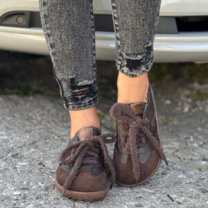 Trampki BAREFOOT KAZADII ADELINA CZEKOLADA SKÓRA NATURALNA