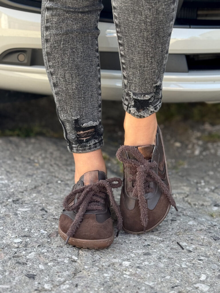 Trampki BAREFOOT KAZADII ADELINA CZEKOLADA SKÓRA NATURALNA - obrazek 4