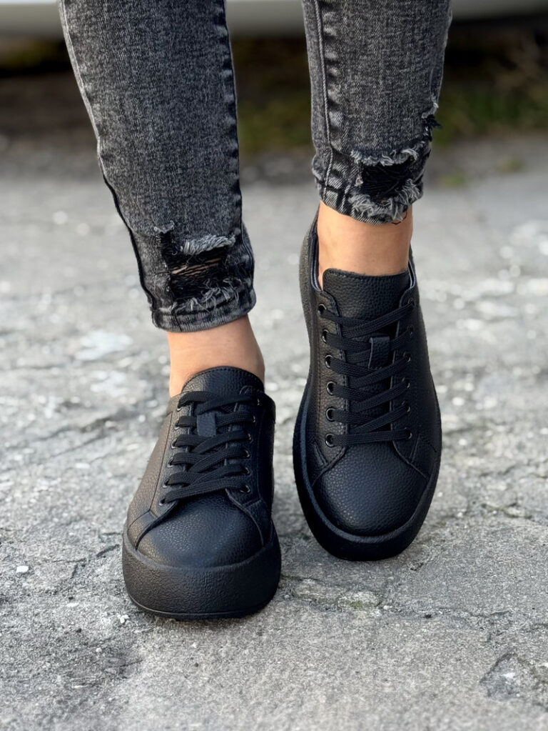 Trampki EUFEMIA BLACK skóra naturalna - obrazek 4