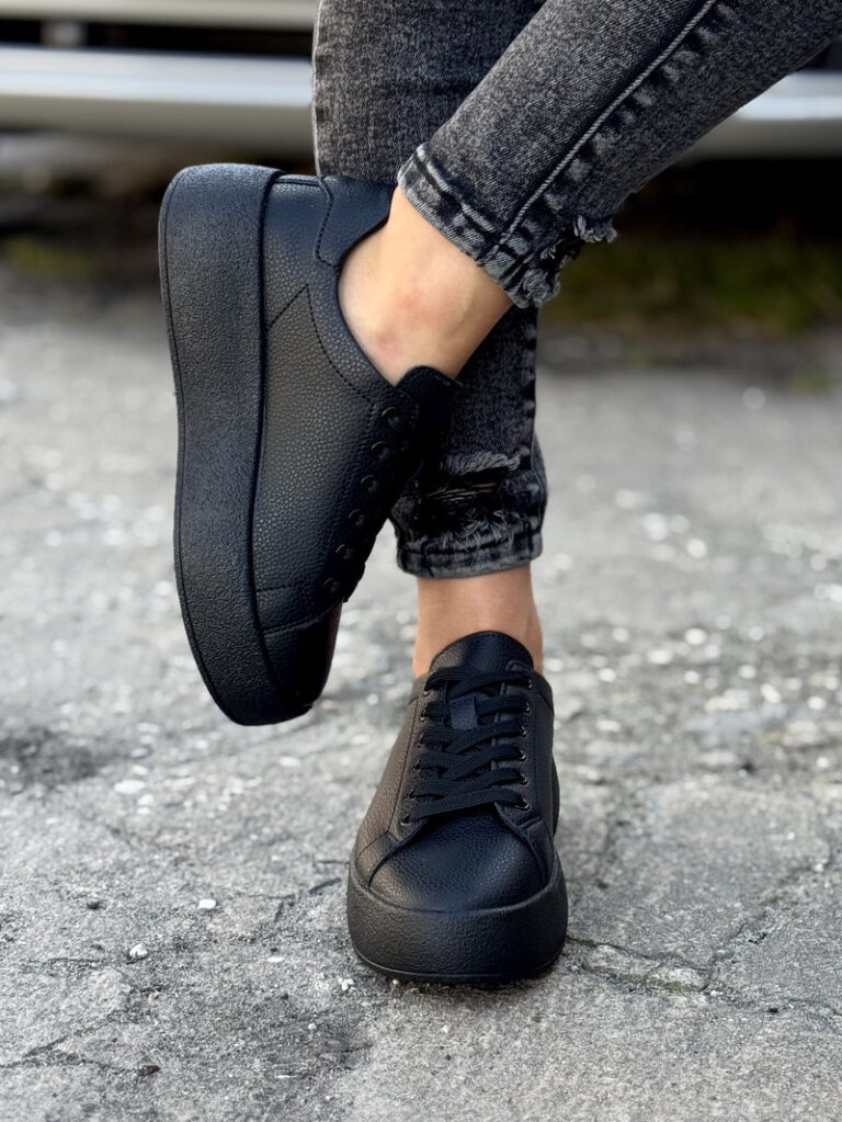 Trampki EUFEMIA BLACK skóra naturalna - obrazek 7