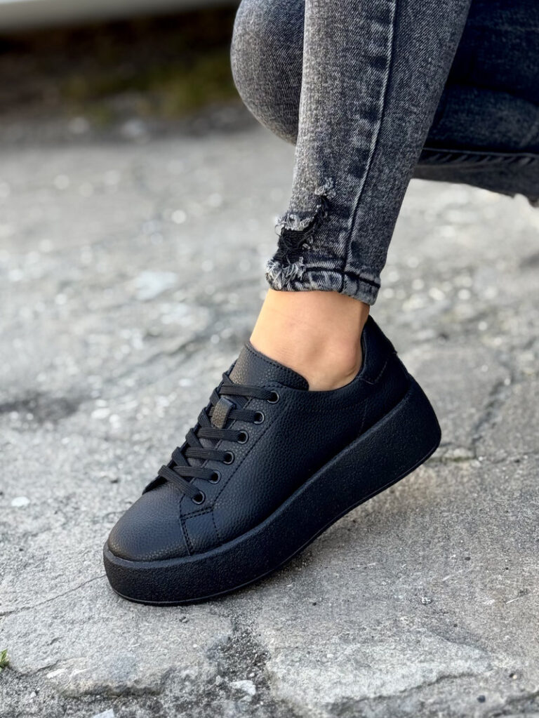 Trampki EUFEMIA BLACK skóra naturalna - obrazek 5
