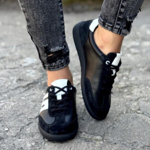 Trampki LUISA BLACK skóra naturalna