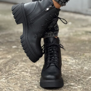 Botki KAZADII FIORELLA BLACK skóra naturalna