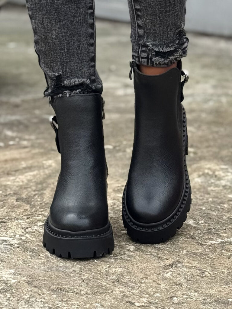 Botki KAZADII GALENA BLACK skóra naturalna lico - obrazek 4