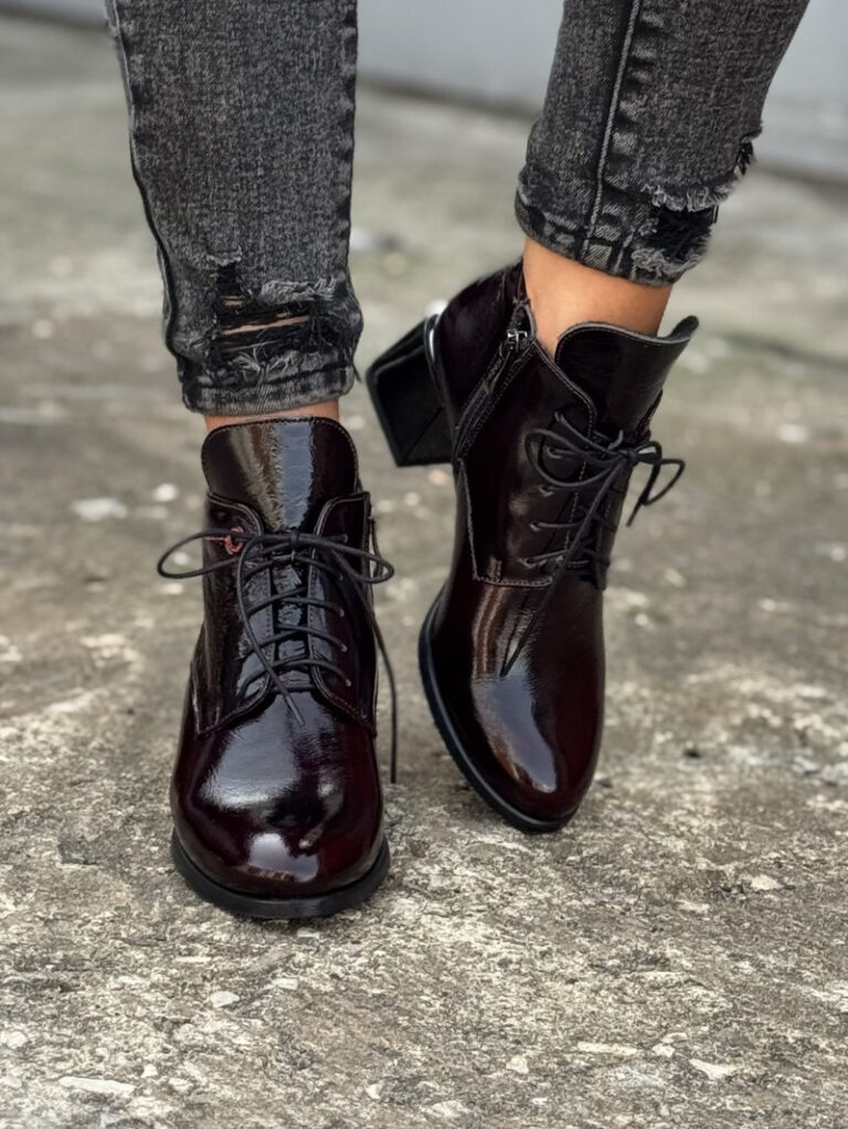 Botki KAZADII MARISOL BORDO GLOSS skóra naturalna - obrazek 6