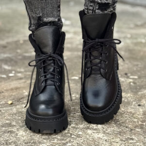 Botki KAZADII VERTIGO BLACK GRAIN skóra naturalna