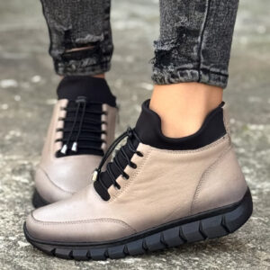 Lekkie botki RIVIERA BEIGE skóra naturalna