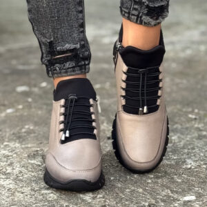 Lekkie botki RIVIERA BEIGE skóra naturalna