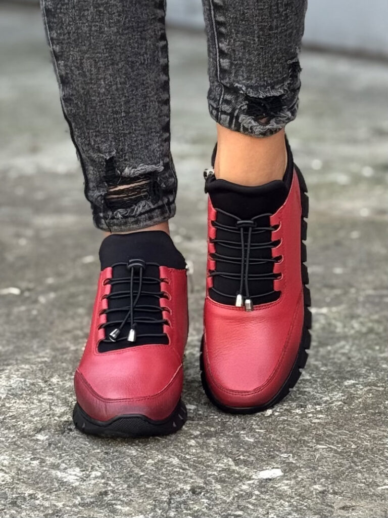 Lekkie botki RIVIERA RED skóra naturalna - obrazek 3